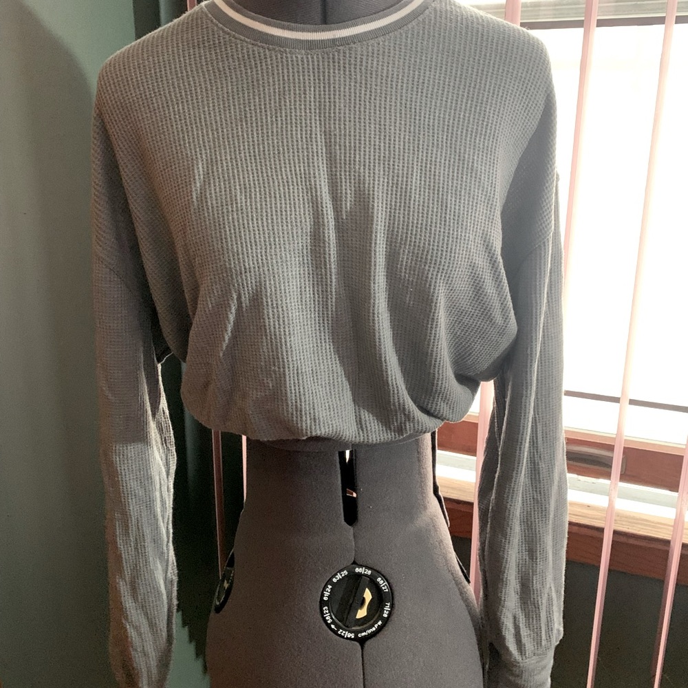 Hollister “Boyfriend Collection” Waffle Knit Crop Top